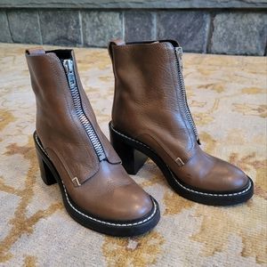 Rag & Bone Olive Green Heeled Booties Sz 39